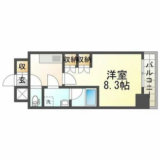 ブランシエスタ西宮【414号室】の間取り