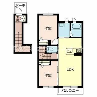 小野市育ヶ丘町(カーサグラス育ヶ丘Ⅱ)【2階】の間取り
