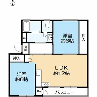 渦ヶ森コーポ10号館【3階】の間取り