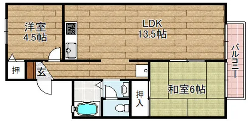 グレースハイムA棟【206号室】の間取り