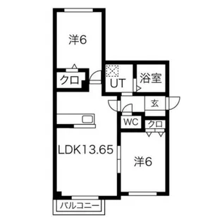 ザ・クラス学園前【3階】の間取り
