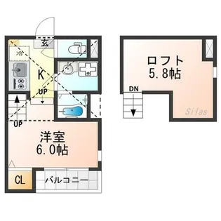 ハーモニーテラス景勝町Ⅱ【1階】の間取り