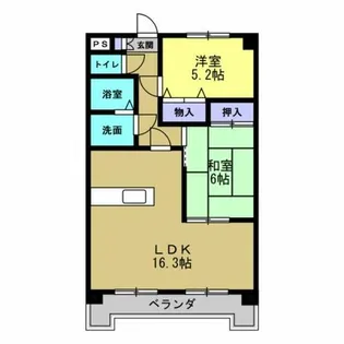フローレンス新宮【2階】の間取り