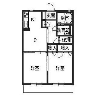 オークアレイ渡辺【1階】の間取り