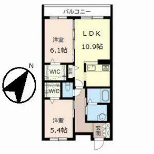 シャーメゾン紺屋【0205号室】の間取り