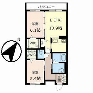 シャーメゾン紺屋【0205号室】の間取り