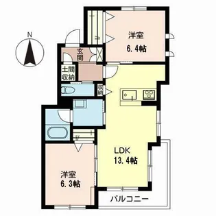 西ノ京メルフォーレ【0201号室】の間取り