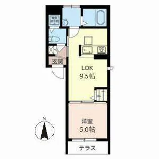 シャーメゾン東山【0102号室】の間取り