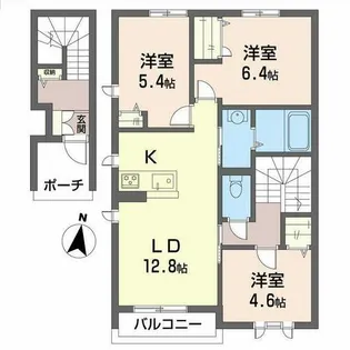 シャーメゾン・リラフォート【0201号室】の間取り