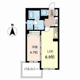 グレイスならまち【0302号室】の間取り