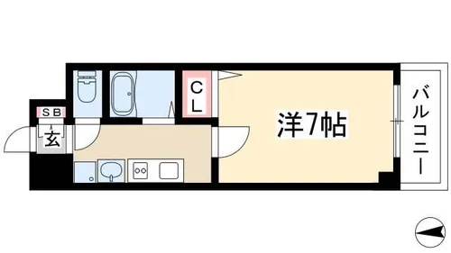 パルティール今池【301号室】の間取り