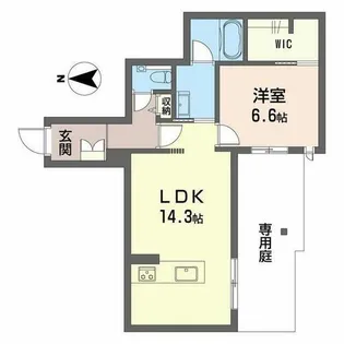 エクラージュ花町【0102号室】の間取り