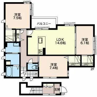 リラフォート平針【0201号室】の間取り