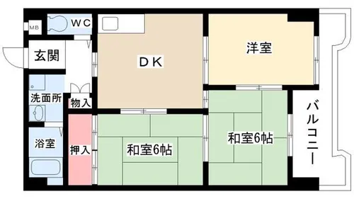 シャンポール幹Ⅱ【205号室】の間取り