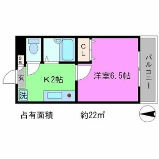 シューパレス【4階】の間取り