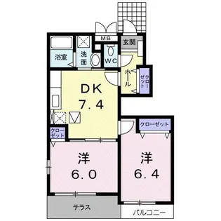 Anniversary壱番館【1階】の間取り