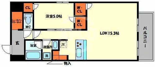 BRAVE新町【8階】の間取り