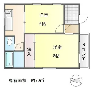 京都府京都市左京区一乗寺東浦町【一戸建】の間取り