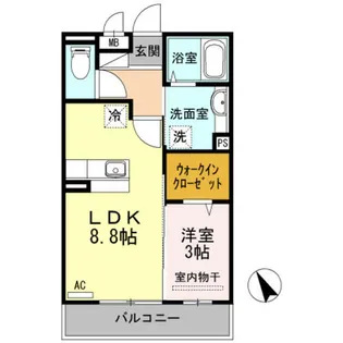 マジェスティ ツイン Ⅰ棟【2階】の間取り