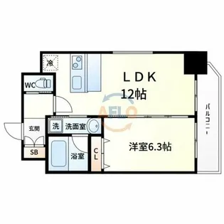 スプランディッド安土町【12階】の間取り