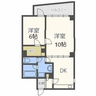 ラパンジール恵美須【3階】の間取り