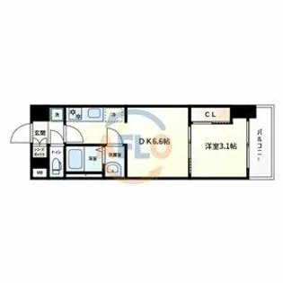 D.Clarest玉造【7階】の間取り