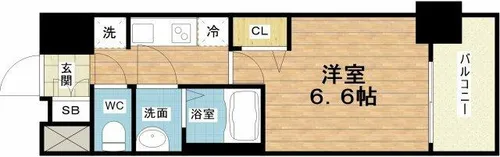 プレサンス大国町アドロッソ【11階】の間取り