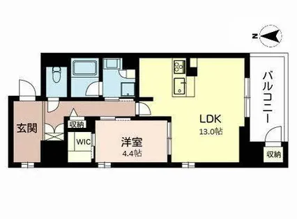 レフィシアコート難波【0205号室】の間取り