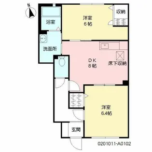 エーデルハイムCHIYO【A0102号室】の間取り
