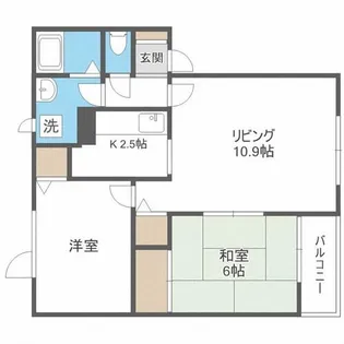 KIハウスN50C棟【203号室】の間取り
