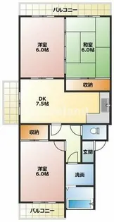 ルネ西浜【2階】の間取り