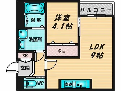 パロス西堤【3階】の間取り