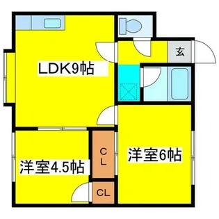 カナルコートⅠ【201号室】の間取り