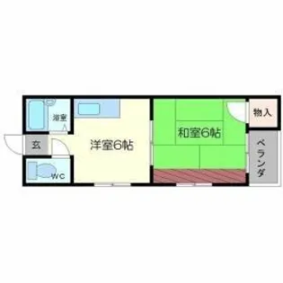 八尾木グリーンハイツ【1階】の間取り