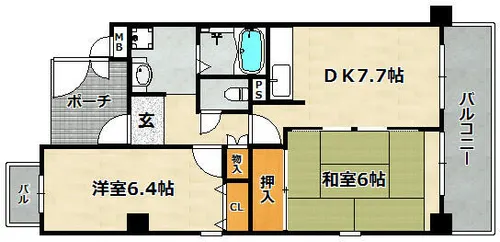 メゾン・ル・ウエスト【303号室】の間取り
