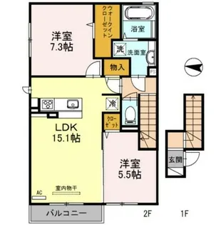 ラーク ヒルズ【2階】の間取り