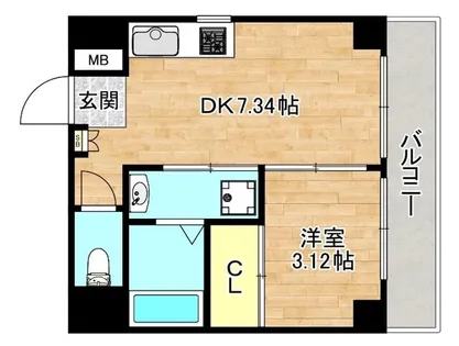 エクセレント大阪城公園【5階】の間取り