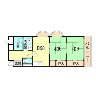 惣町サンハイツ1号棟【3階】の間取り