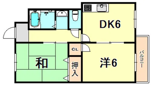綱崎マンション【2階】の間取り