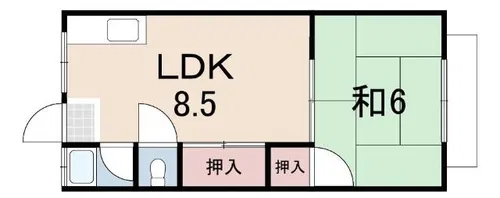 プラムハイツ【2階】の間取り