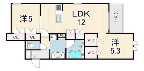 HEBEL MAISON 塚口【4階】の間取り