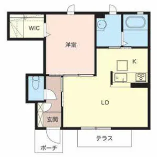 シャーメゾン稲田本町【A102号室】の間取り