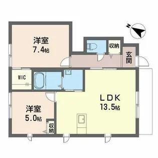 シャーメゾン紀水III【0108号室】の間取り