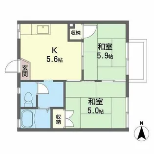 フォーブル若葉【0202号室】の間取り