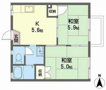 フォーブル若葉【0202号室】の間取り