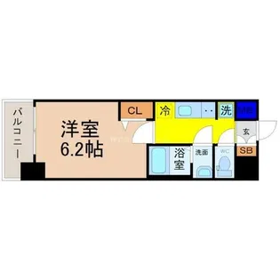 プレサンス新栄ユリシス【7階】の間取り