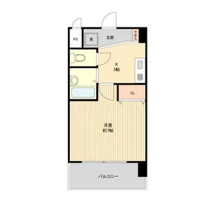 パークフラッツ金山【3階】の間取り