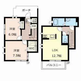 メゾン村川II【0102号室】の間取り