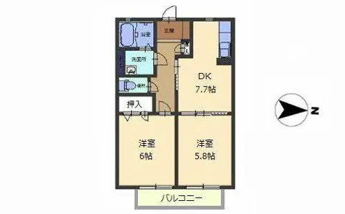 シャーメゾン ダンサント【0202号室】の間取り