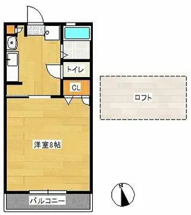 ウェーデルンヒウラ【1階】の間取り